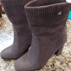Gray bootie 4 inch heel
